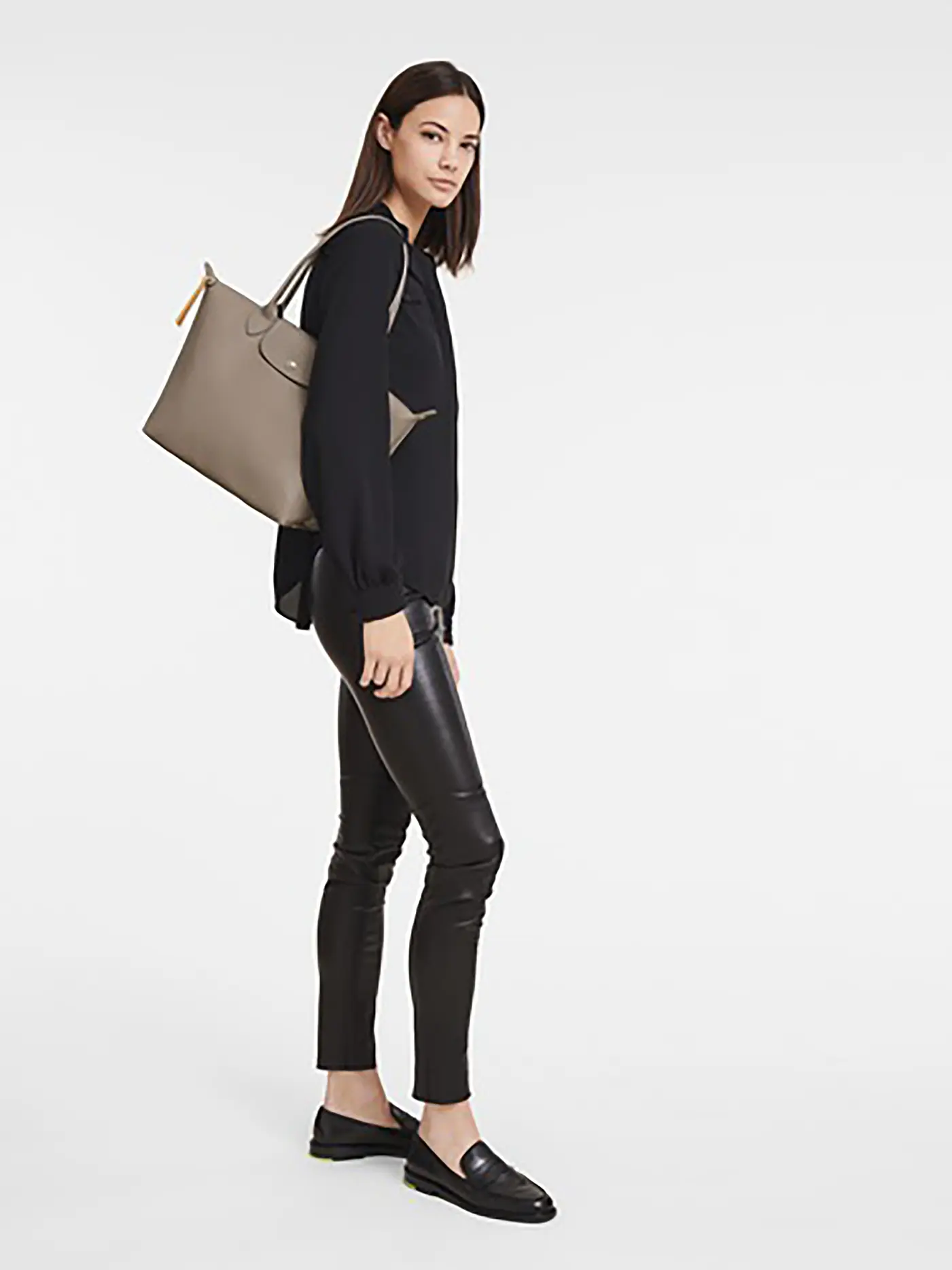 LONGCHAMP | Le Pliage City Shopper Small, Navy | beige